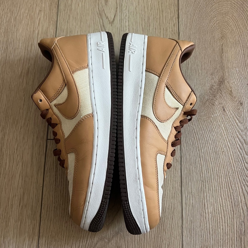 Air Force 1 Low "Acorn" Tan Cream with Leather Canvas. Mens 11 - Picture 4 of 9